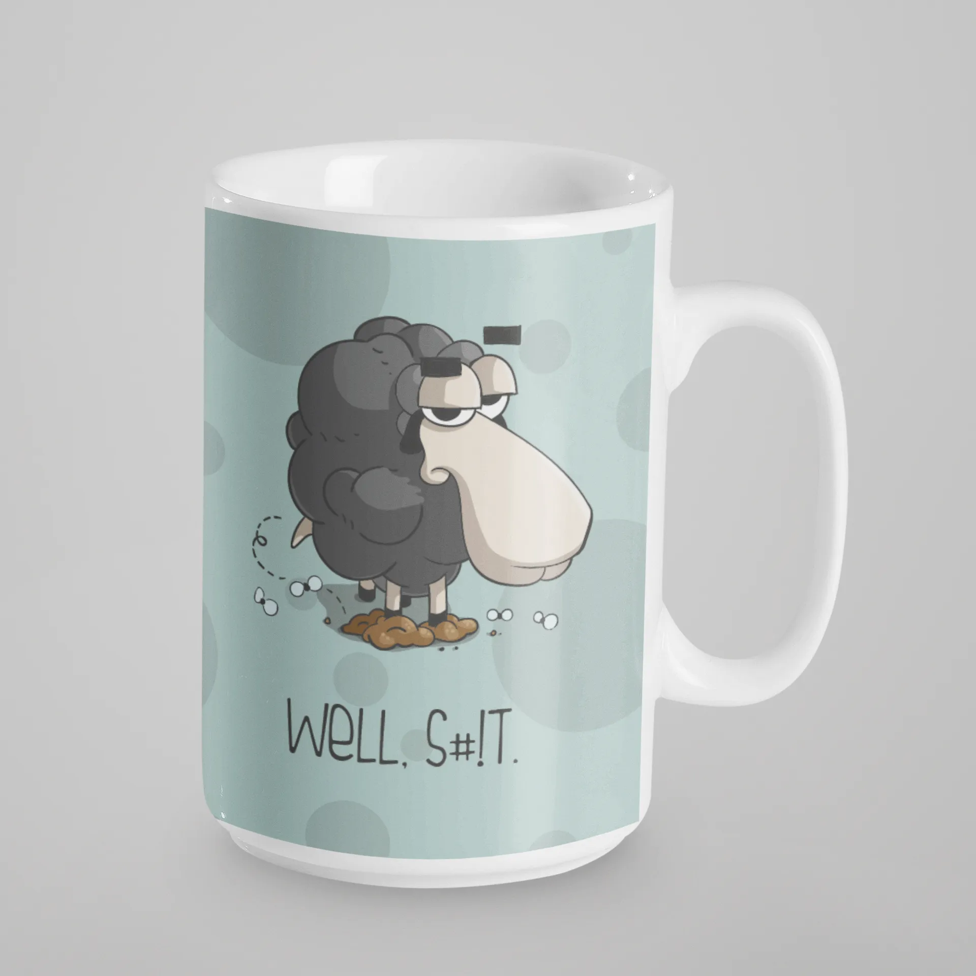15 oz Microwave and Dishwasher Safe Mug in Larry "Well, S#!t.""