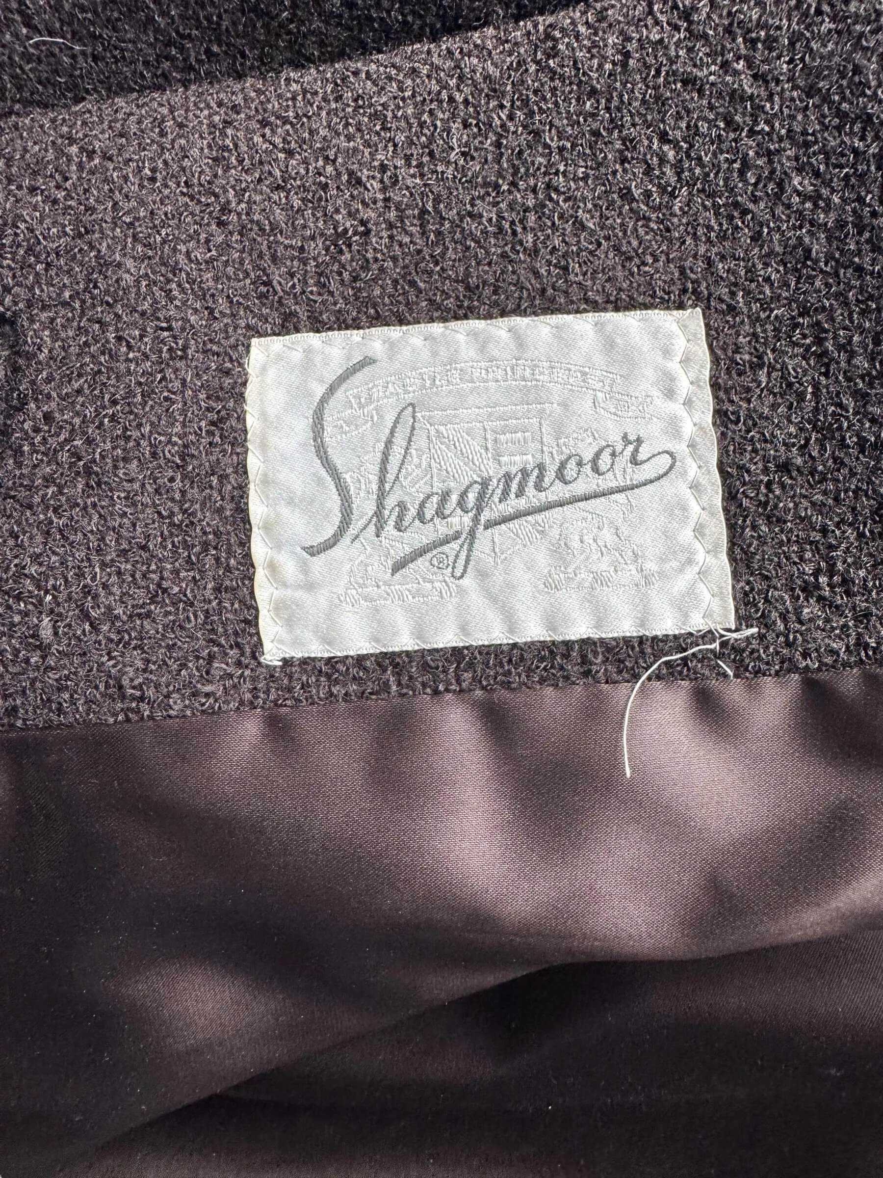 1960s Shagmoor Brown Coat with Mink Collar M-XL