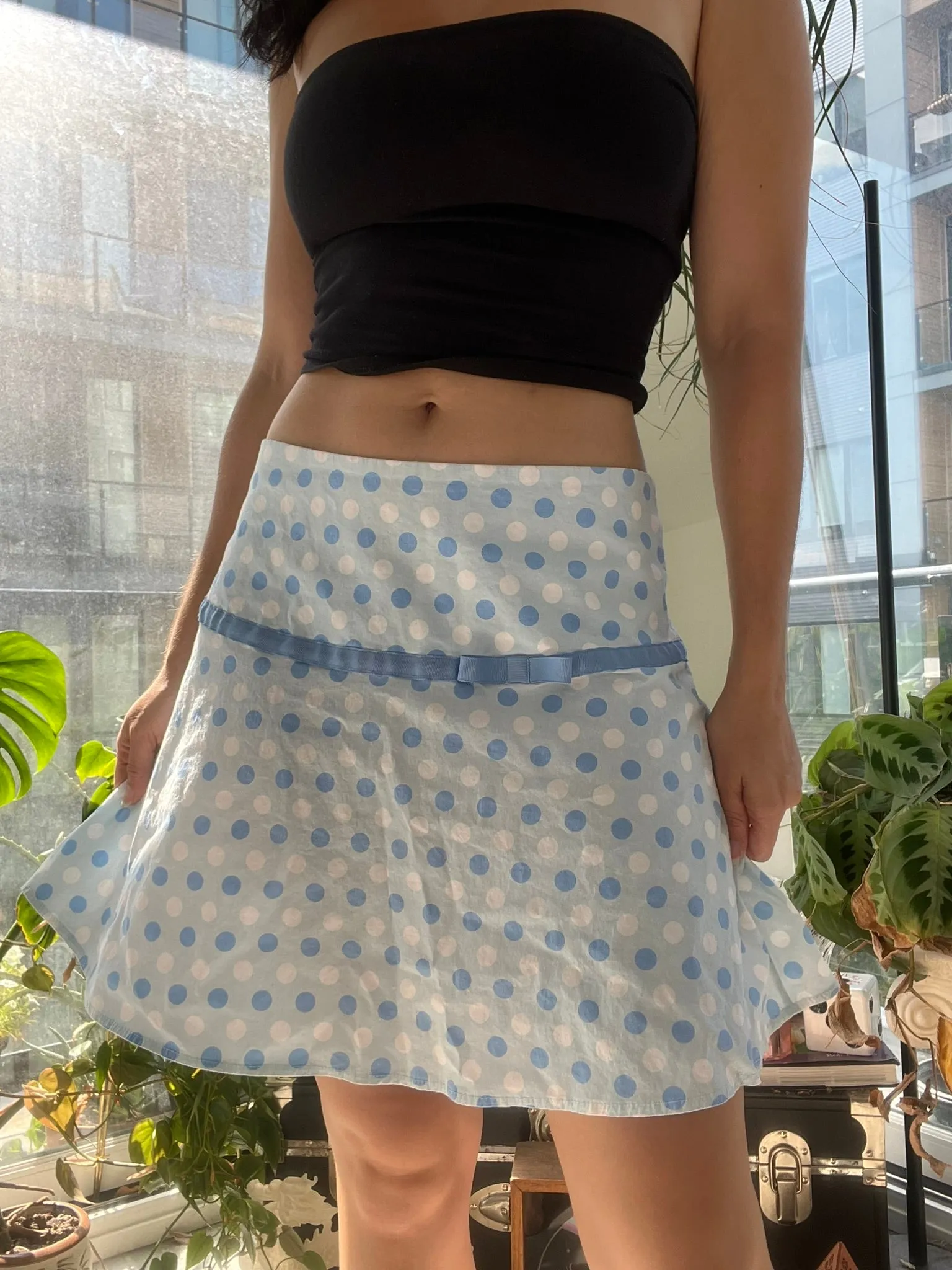 2000s Vintage Guess Jeans Polka Dot Mini Skirt