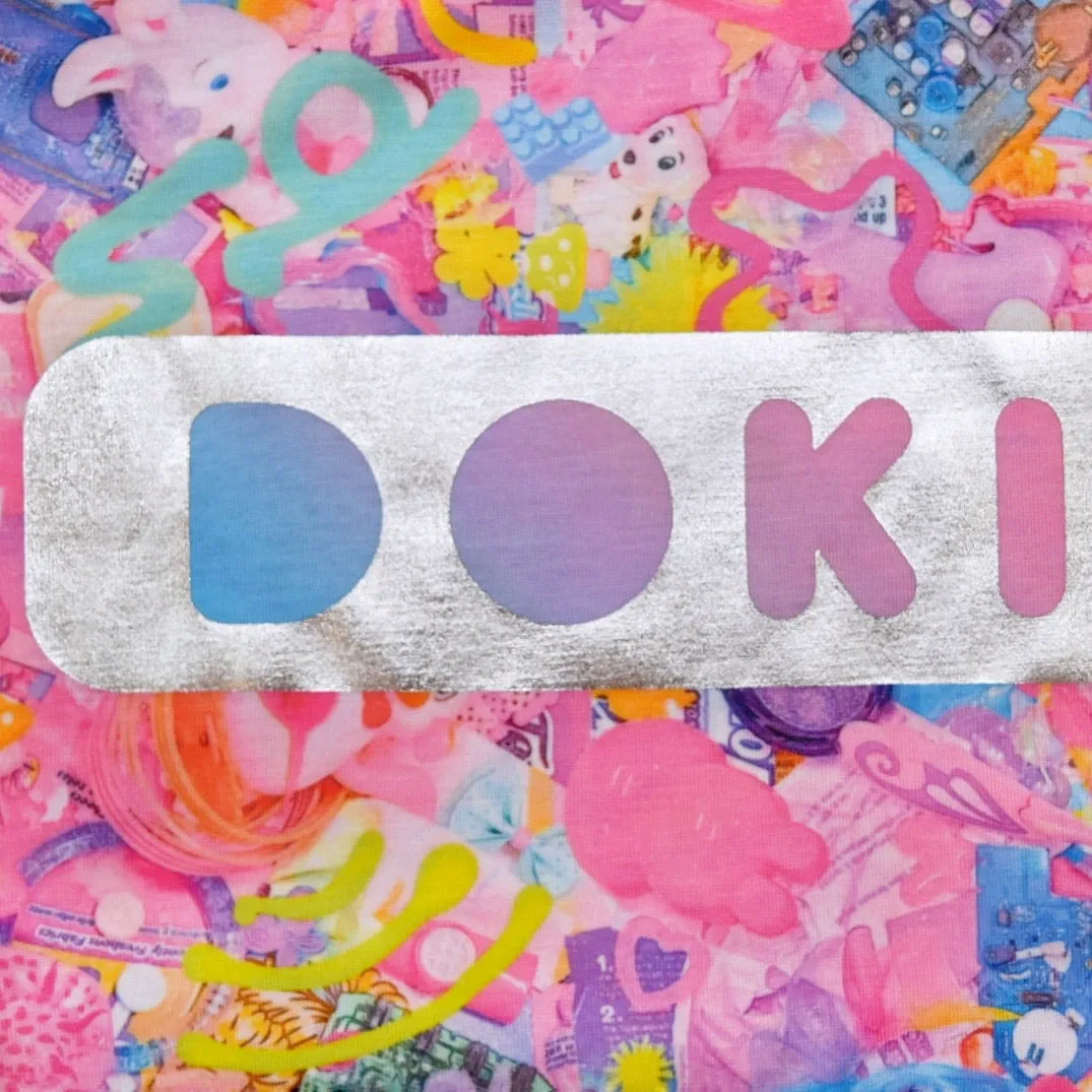6% DOKIDOKI foil cut logo t-shirt
