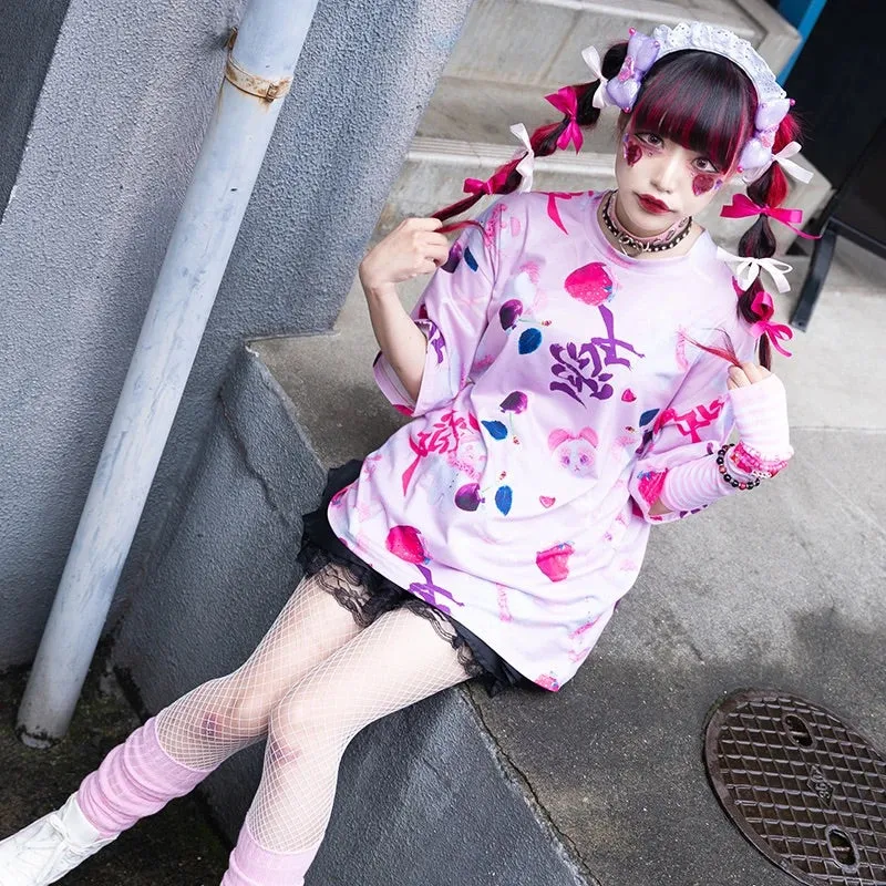 ACDC RAG "Ai-Bear" pastel pink t-shirt