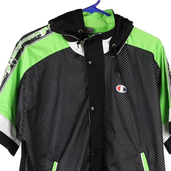 Age 11-12 Champion Track Jacket - Medium Black Polyester