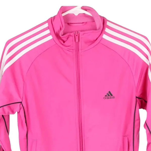 Age 14-16 Adidas Track Jacket - Large Pink Polyester