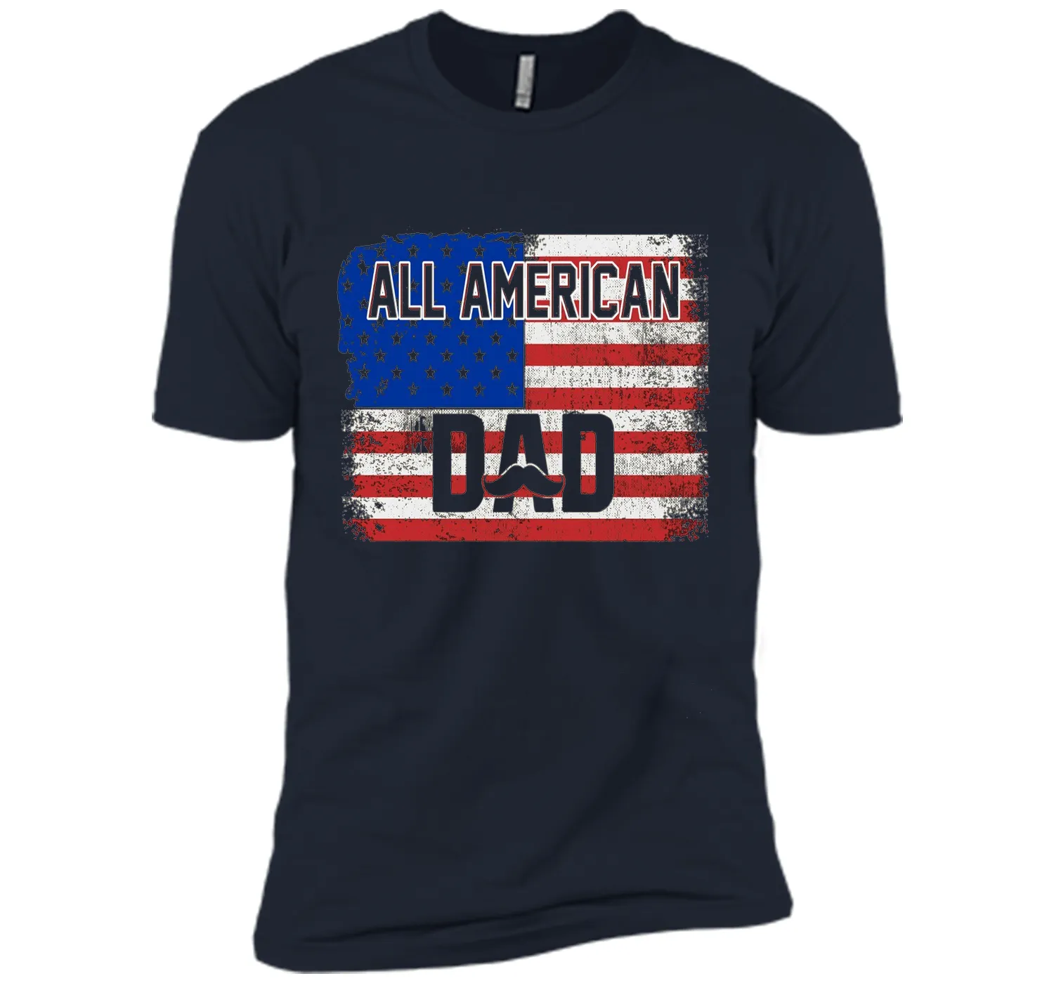 All American Dad American Flag T-Shirt Father's Day Shirt