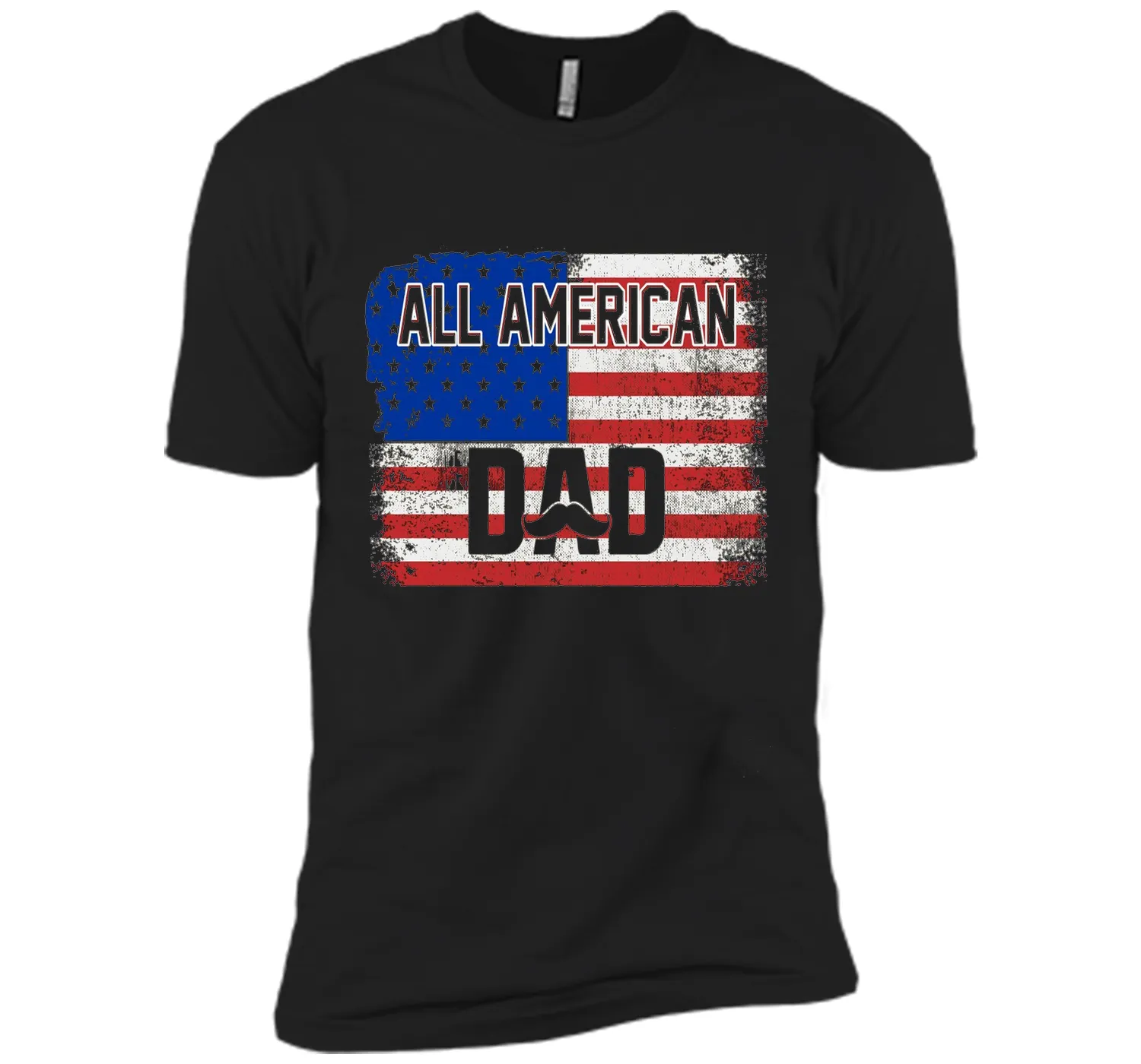 All American Dad American Flag T-Shirt Father's Day Shirt