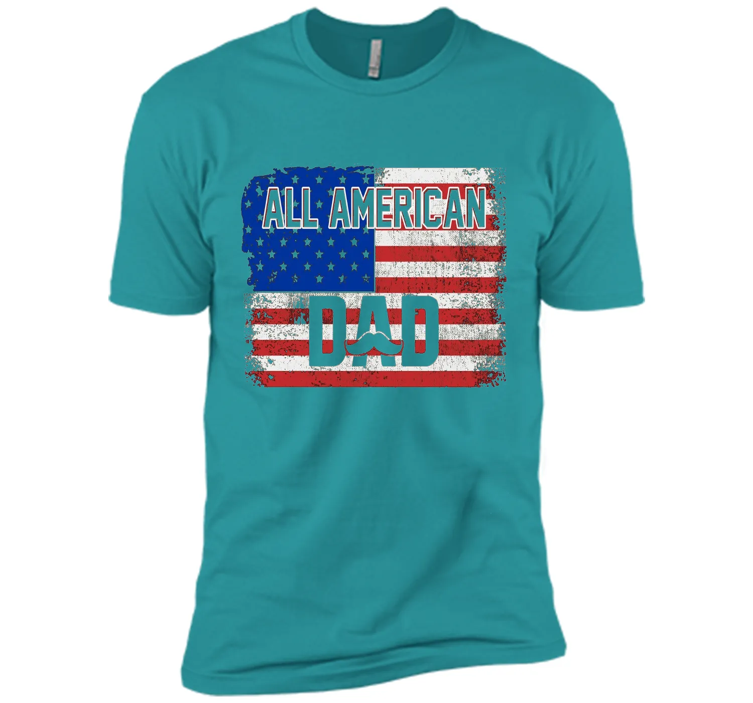 All American Dad American Flag T-Shirt Father's Day Shirt