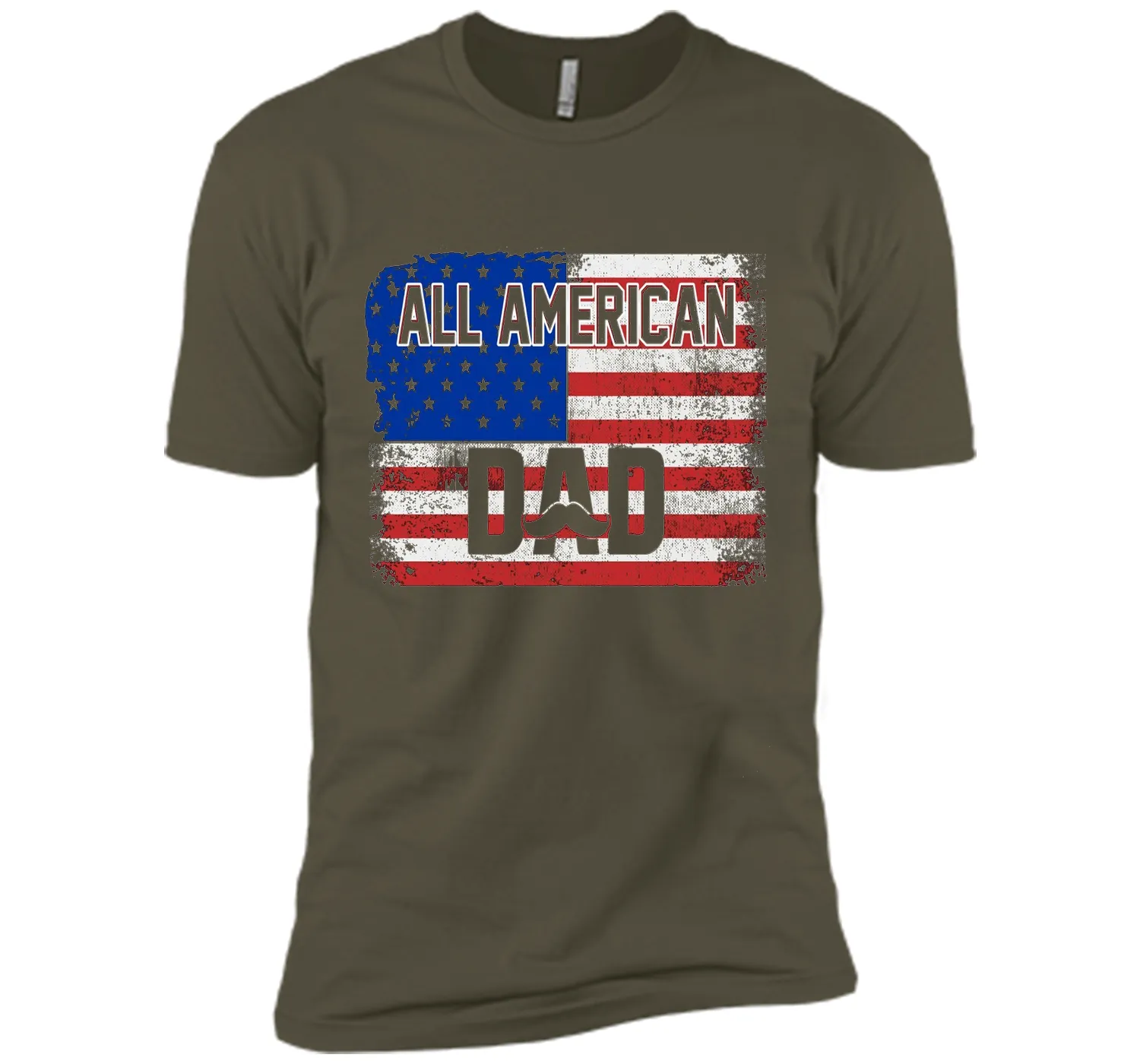All American Dad American Flag T-Shirt Father's Day Shirt