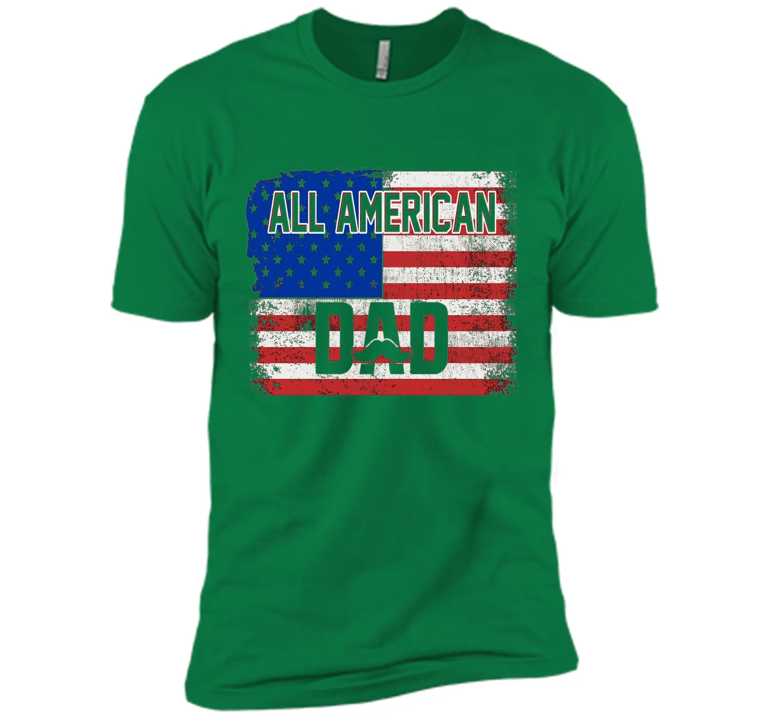 All American Dad American Flag T-Shirt Father's Day Shirt