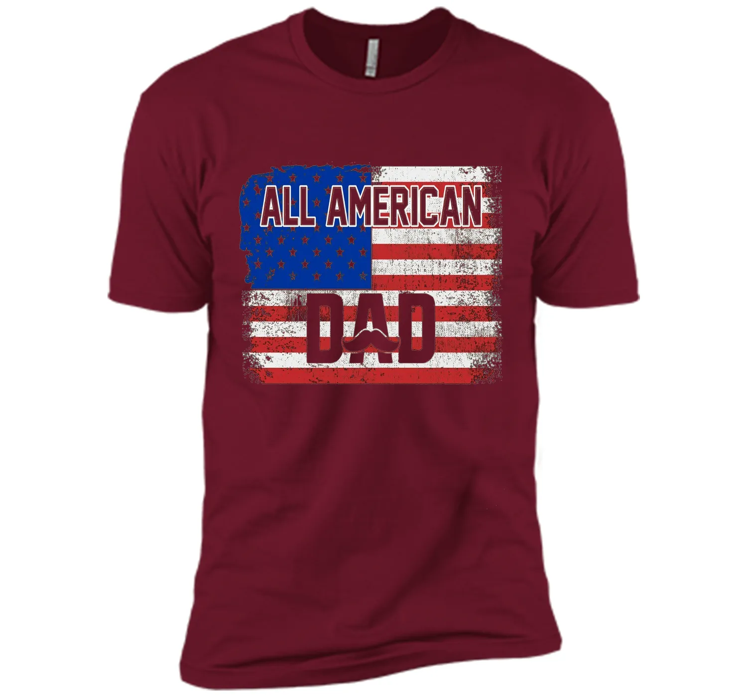 All American Dad American Flag T-Shirt Father's Day Shirt