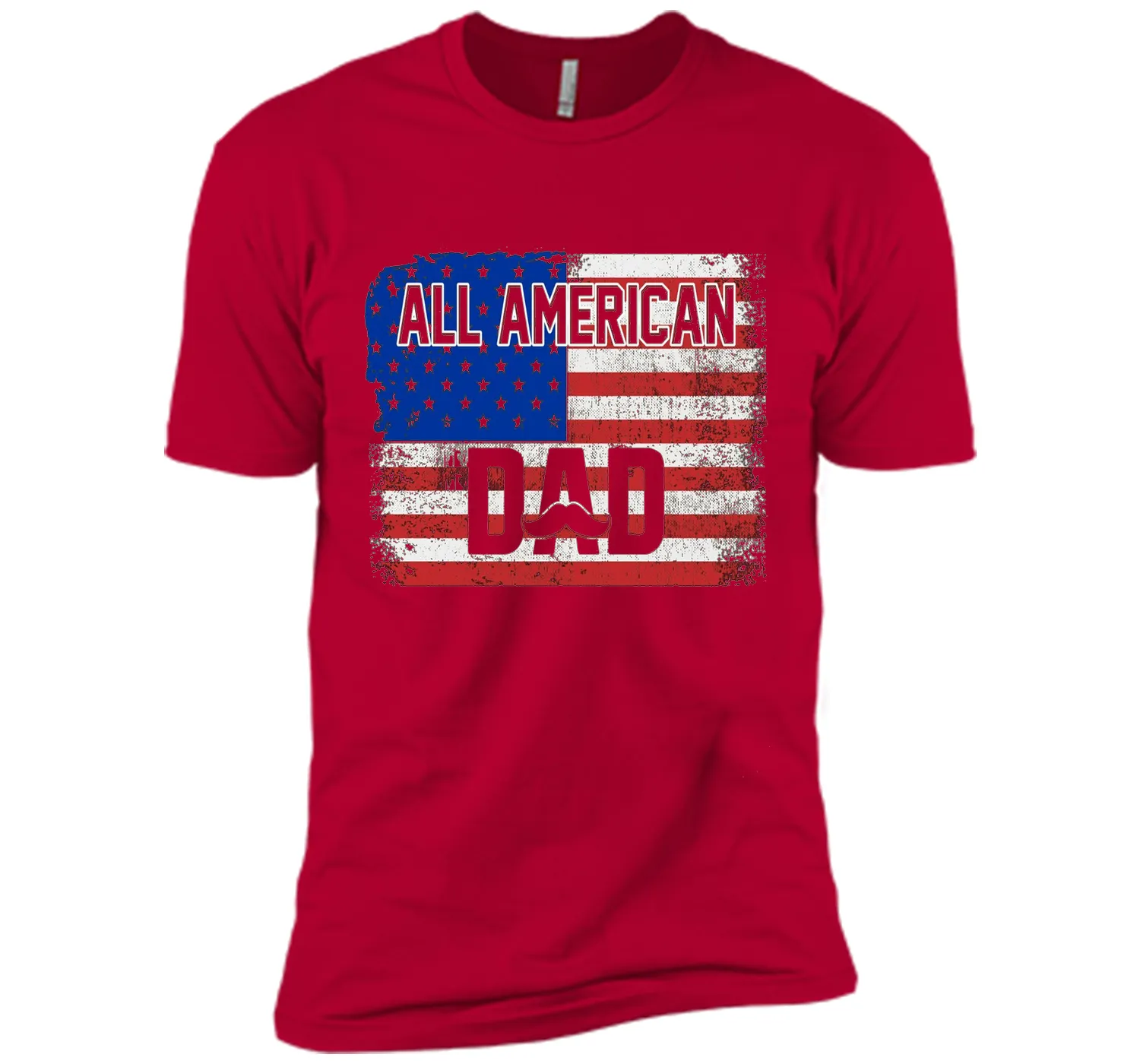 All American Dad American Flag T-Shirt Father's Day Shirt