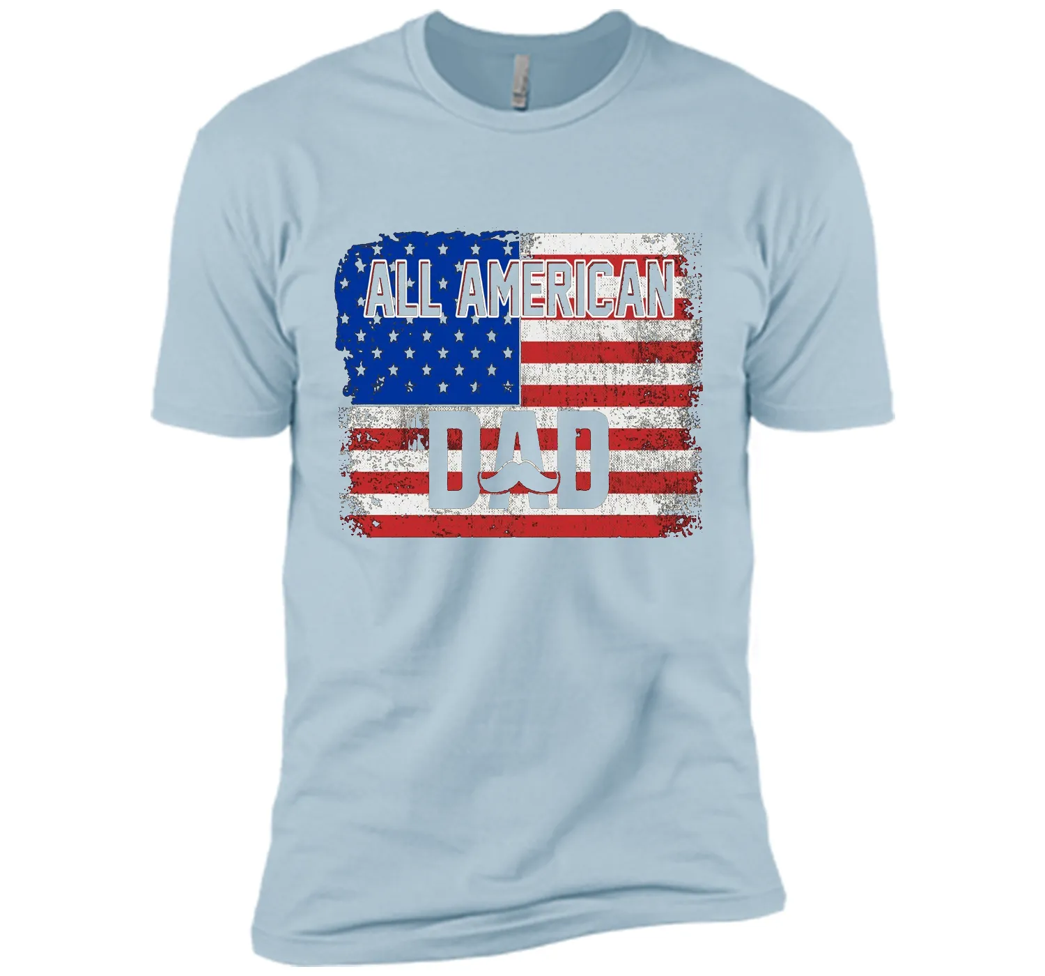 All American Dad American Flag T-Shirt Father's Day Shirt