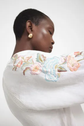 Annsofie, embroidery shirt | Pastel Parchment | Skjorte fra Gustav