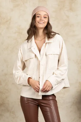 Around The Block Shacket - Ivory