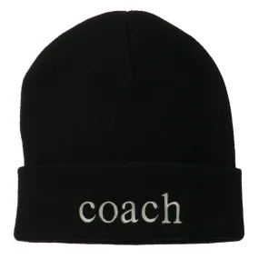 Athletic Coach Embroidered on Long Beanie