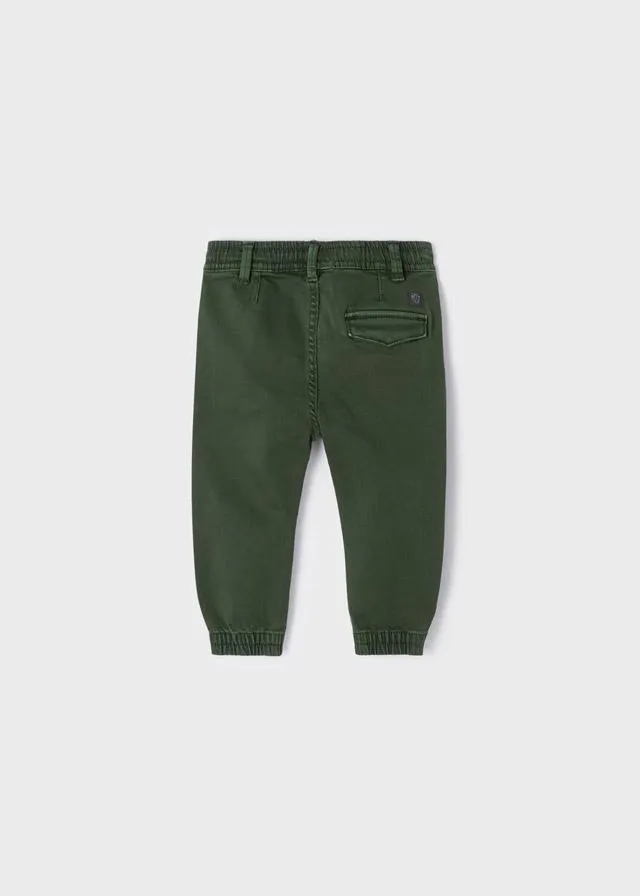 Baby Boys Twill Joggers - Hiedra | Mayoral
