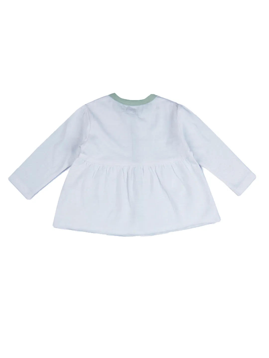 Baby Top & Bottom Set - Be Happy Print - Sage Green