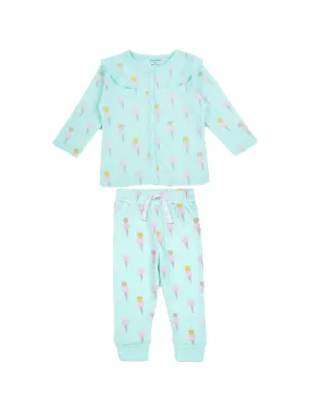 Baby Top & Bottom Set - Ice-Cream Print