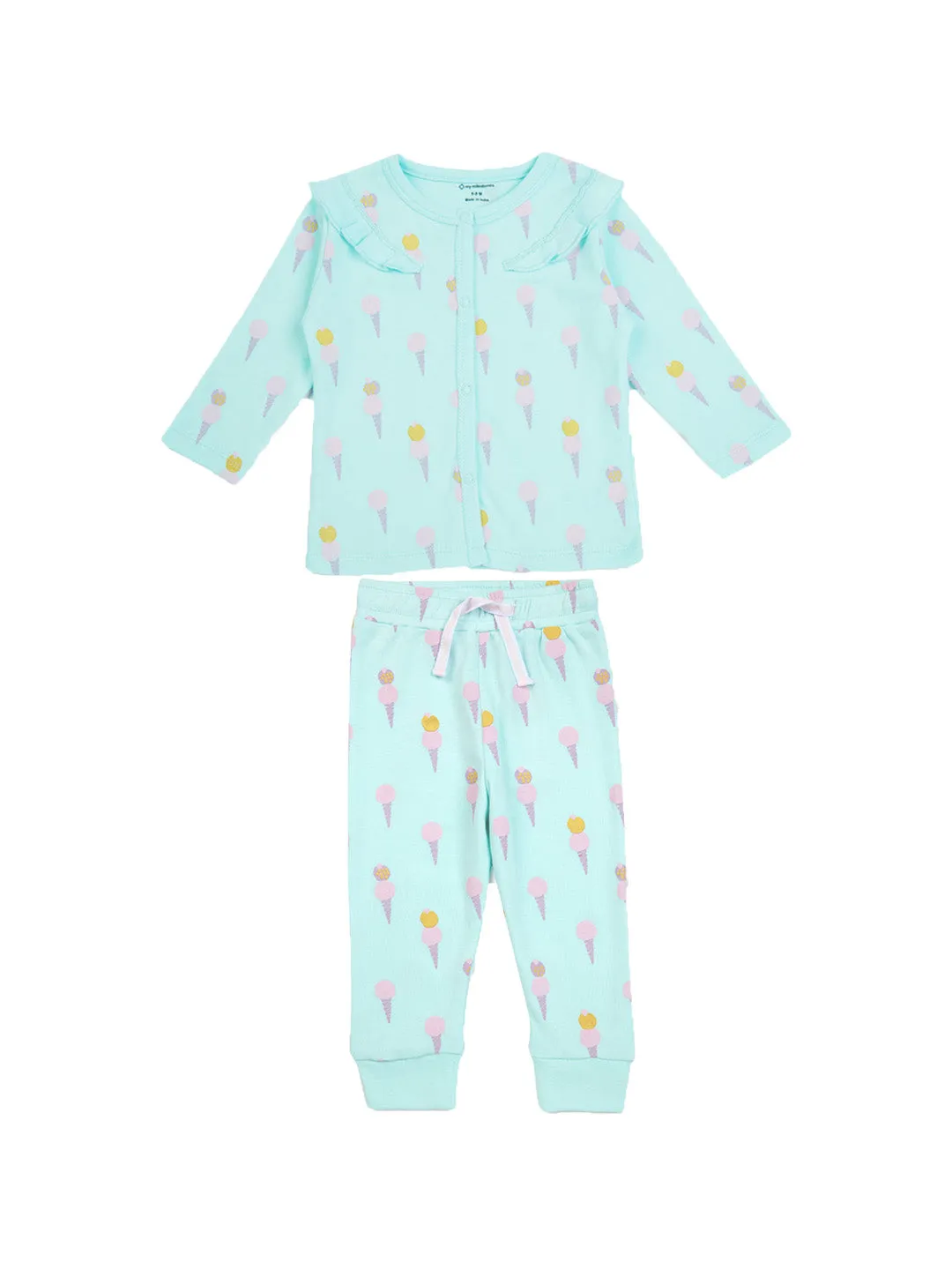 Baby Top & Bottom Set - Ice-Cream Print
