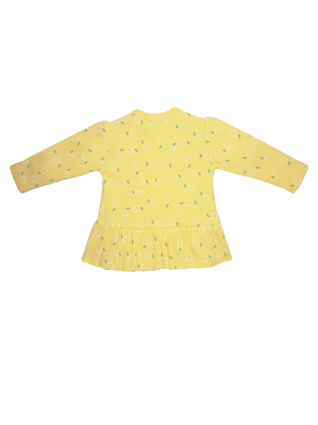 Baby Top & Bottom Set - Yellow Lemon Print