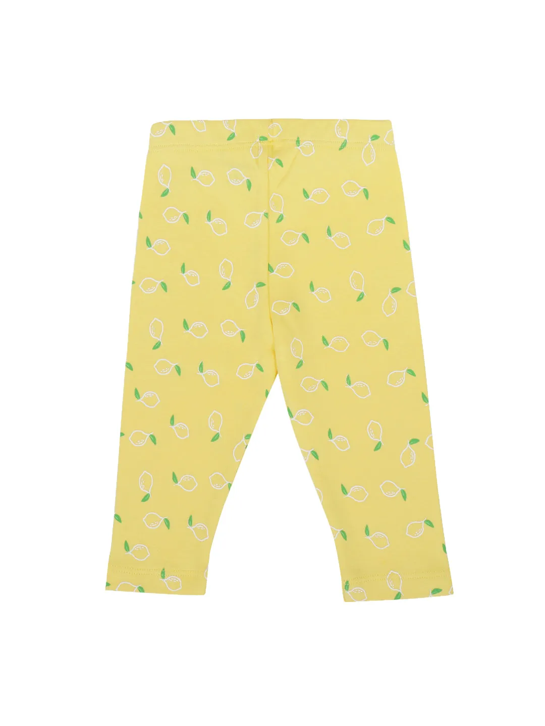 Baby Top & Bottom Set - Yellow Lemon Print