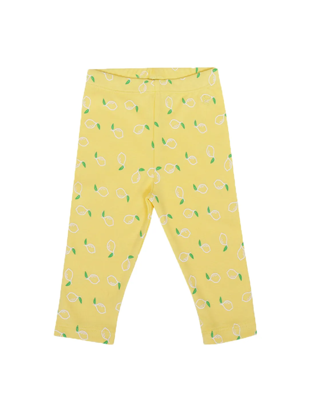 Baby Top & Bottom Set - Yellow Lemon Print