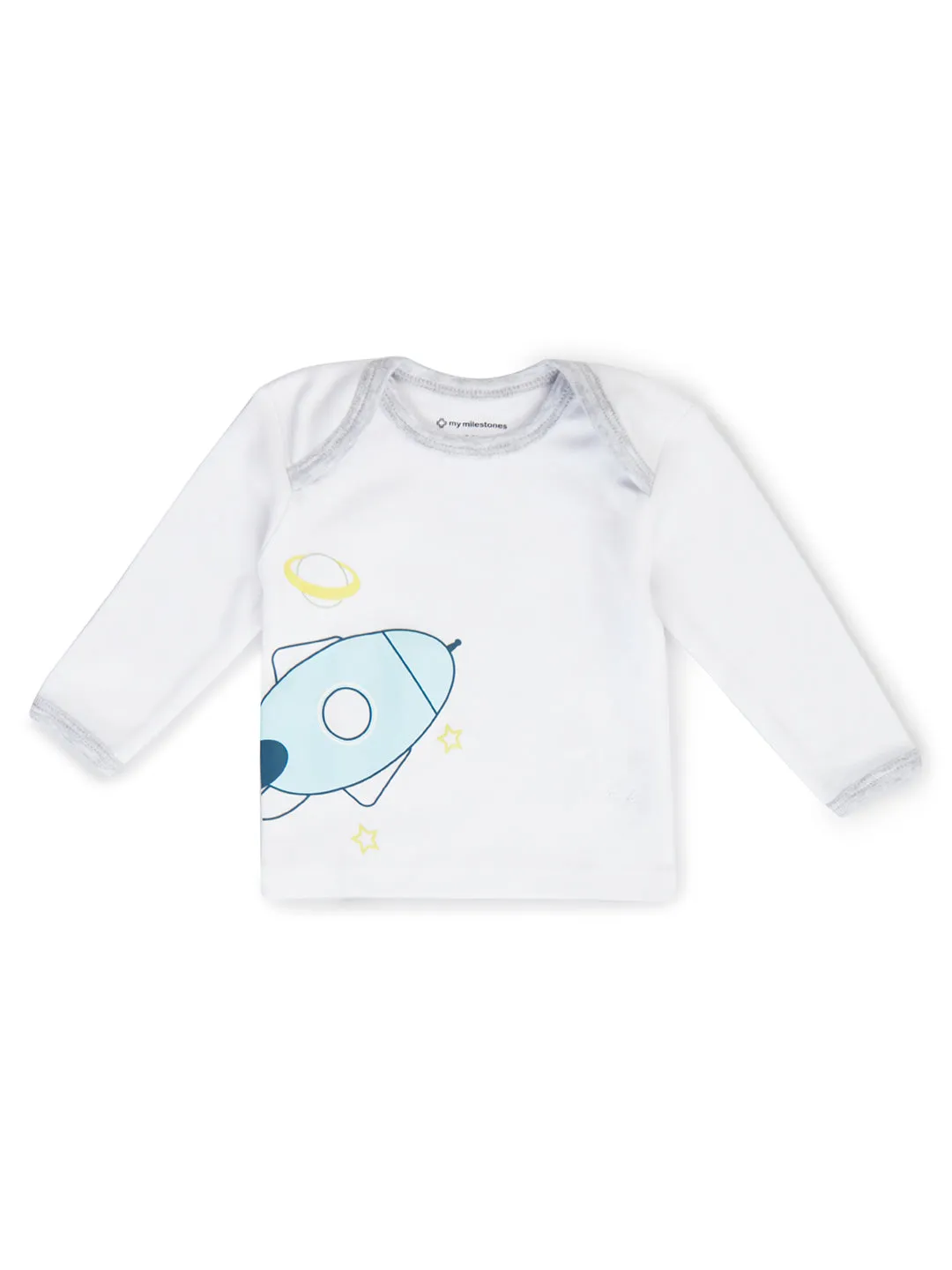 Baby Top And Bottom Set - Boys - Grey
