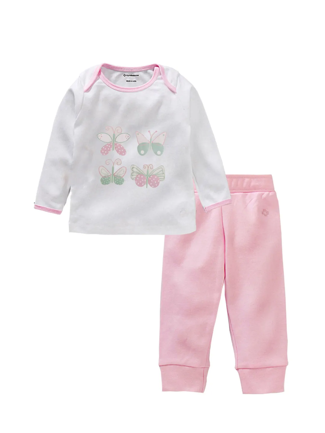 Baby Top And Bottom Set - Pink