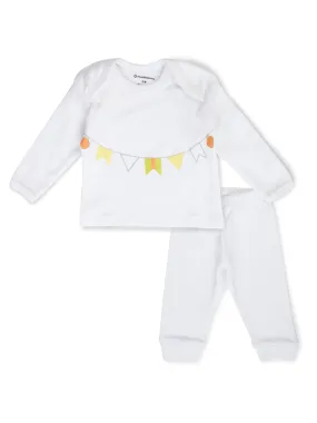 Baby Top And Bottom Set - White