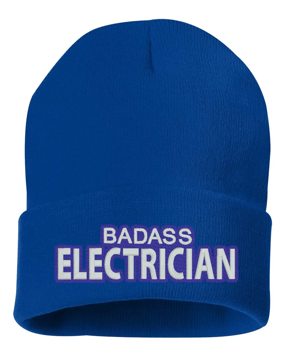 Badass Electrician Embroidered Cuffed Beanie Hat