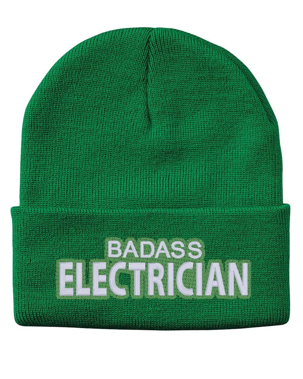 Badass Electrician Embroidered Cuffed Beanie Hat