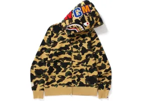 BAPE "1st Camo Shark" Full Zip Hoodie Yellow