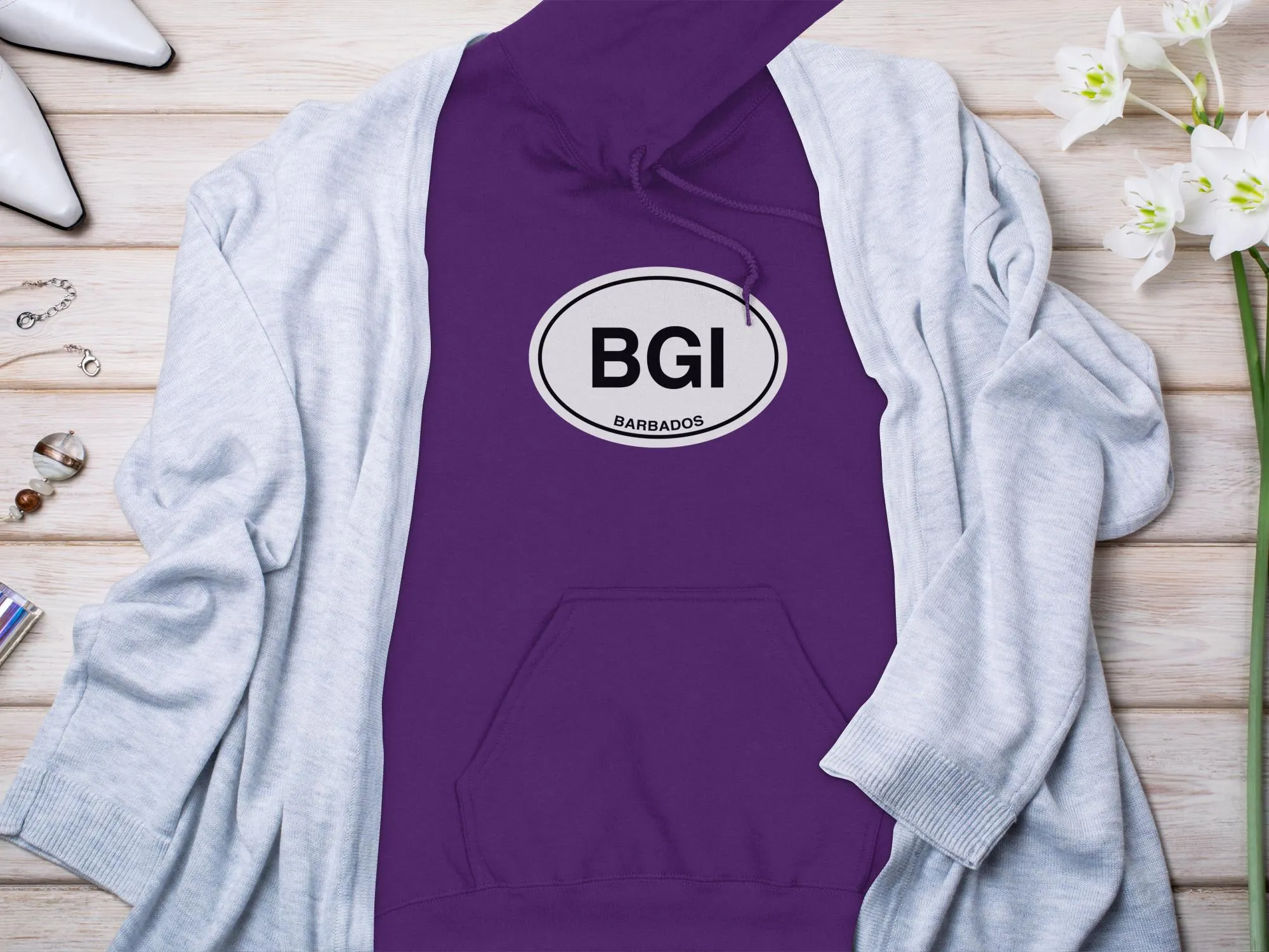 Barbados Mens Hoodie - Vibrant Style for Island Adventures
