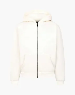 BASIC ZIP-HOODIE (CREAM WHITE)