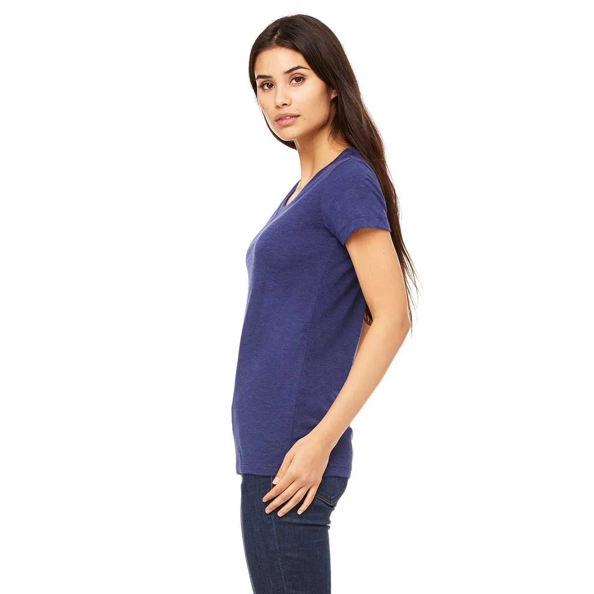 Bella   Canvas Women's Navy Triblend Short-Sleeve T-Shirt