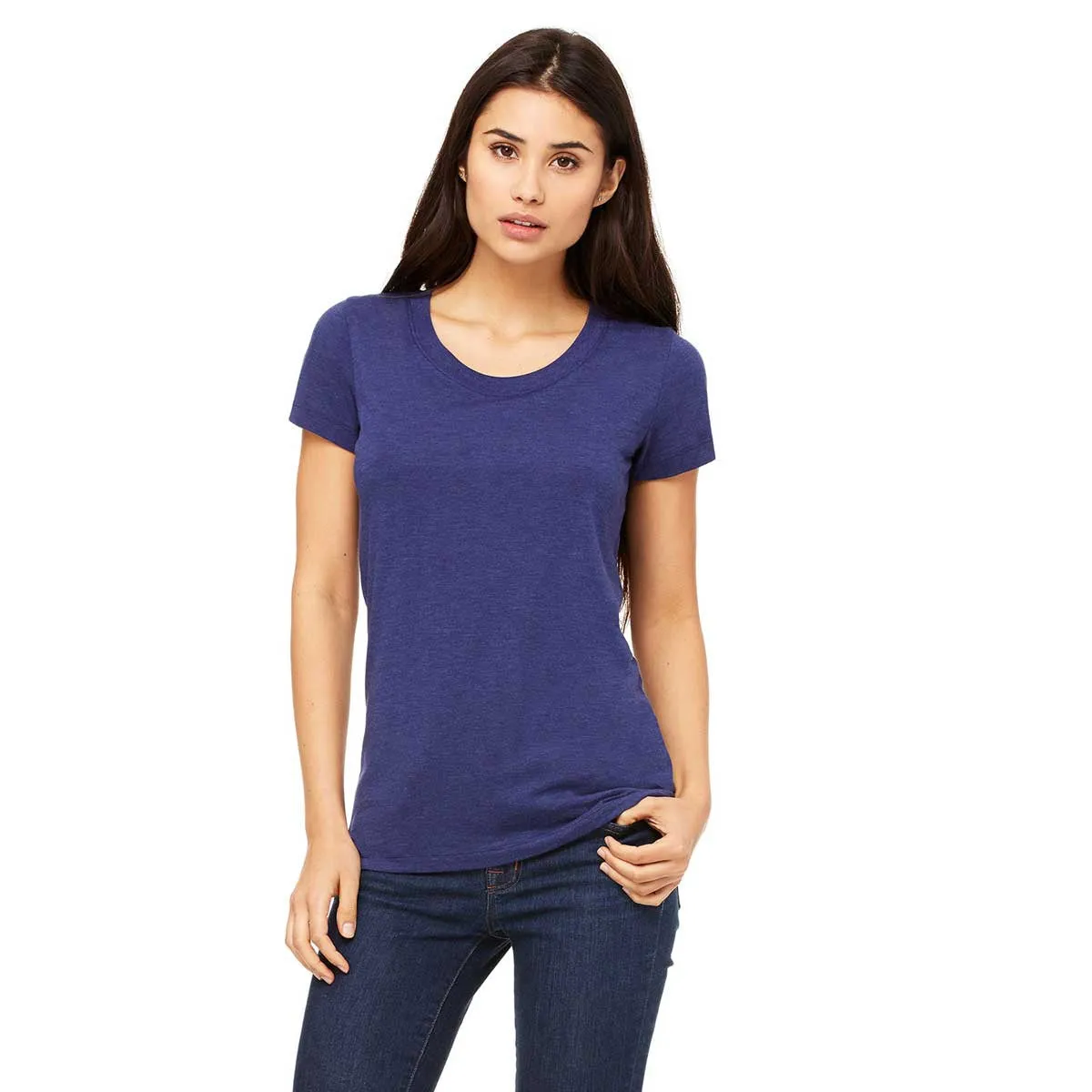 Bella   Canvas Women's Navy Triblend Short-Sleeve T-Shirt