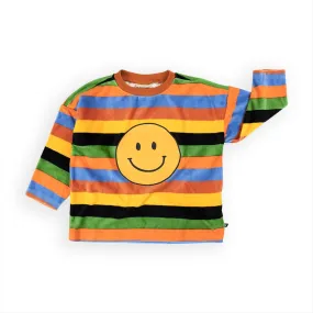 Big Lines Oversized Velour Long Sleeve Shirt