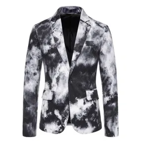 Blazer vintage décontracté à boutonnage simple pour homme