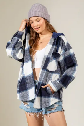 Bonfire Heart Shacket - Navy Mix