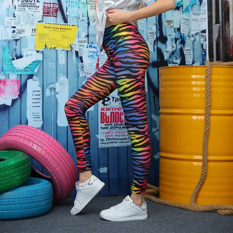 Bonnyshow New Spring Fashion Leggings Sexy Casual Colorful Leg Warmer Fit Most Sizes Leggins Pants Trousers Women's Leggings