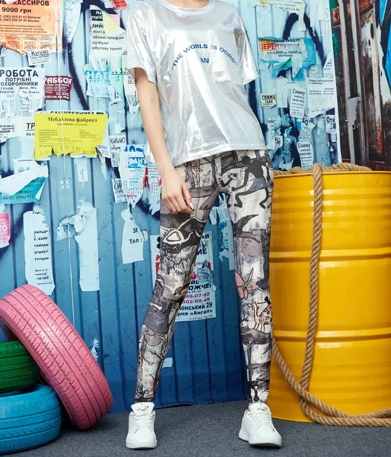 Bonnyshow New Spring Fashion Leggings Sexy Casual Colorful Leg Warmer Fit Most Sizes Leggins Pants Trousers Women's Leggings