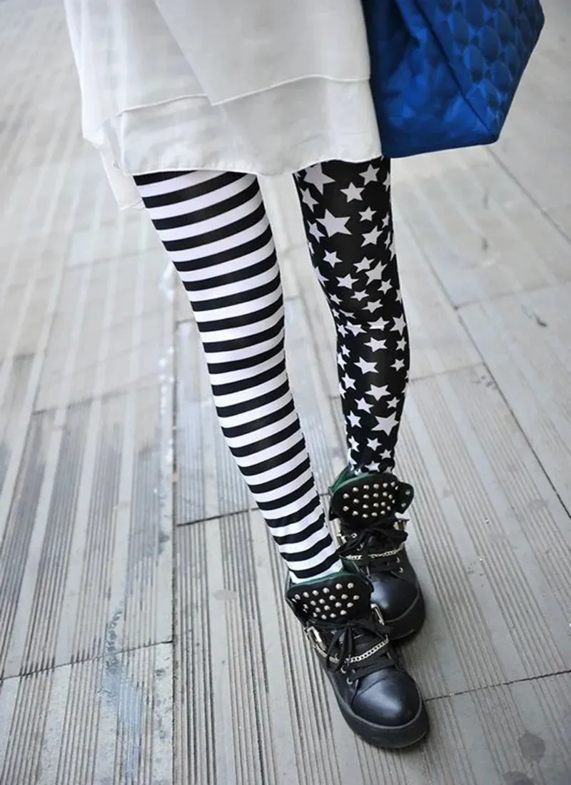 Bonnyshow New Spring Fashion Leggings Sexy Casual Colorful Leg Warmer Fit Most Sizes Leggins Pants Trousers Women's Leggings