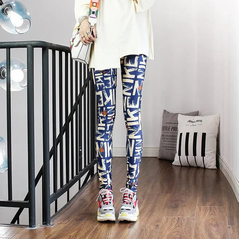 Bonnyshow New Spring Fashion Leggings Sexy Casual Colorful Leg Warmer Fit Most Sizes Leggins Pants Trousers Women's Leggings