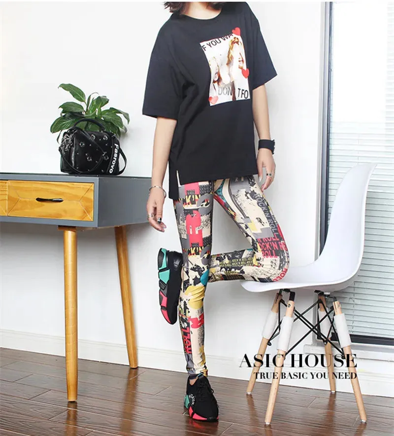 Bonnyshow New Spring Fashion Leggings Sexy Casual Colorful Leg Warmer Fit Most Sizes Leggins Pants Trousers Women's Leggings