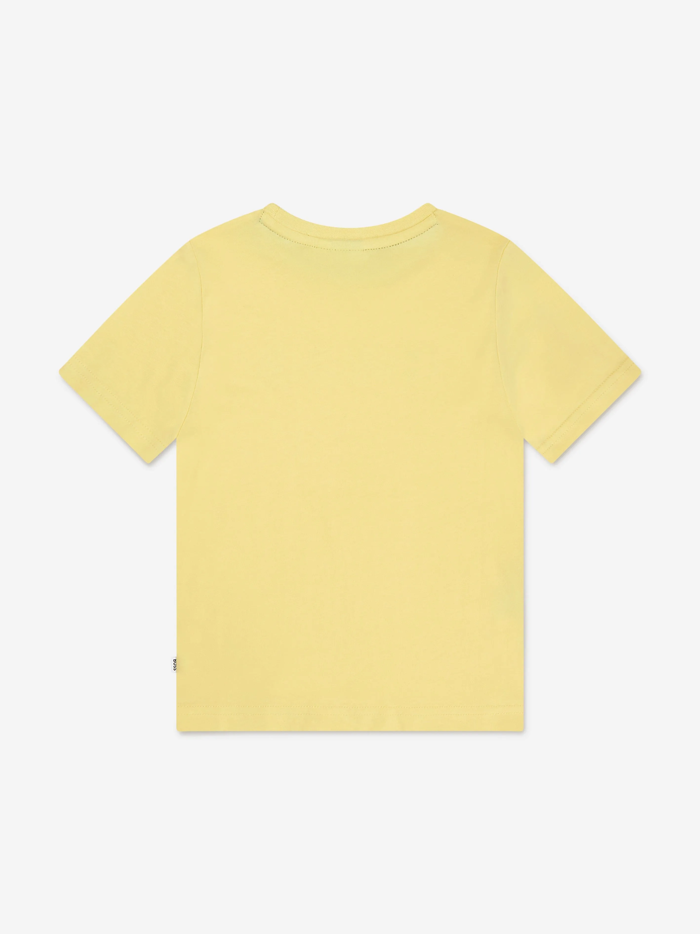 BOSS Boys Logo Print T-Shirt In Yellow