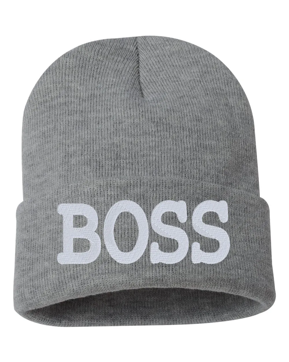 BOSS Embroidered Cuffed Beanie Hat