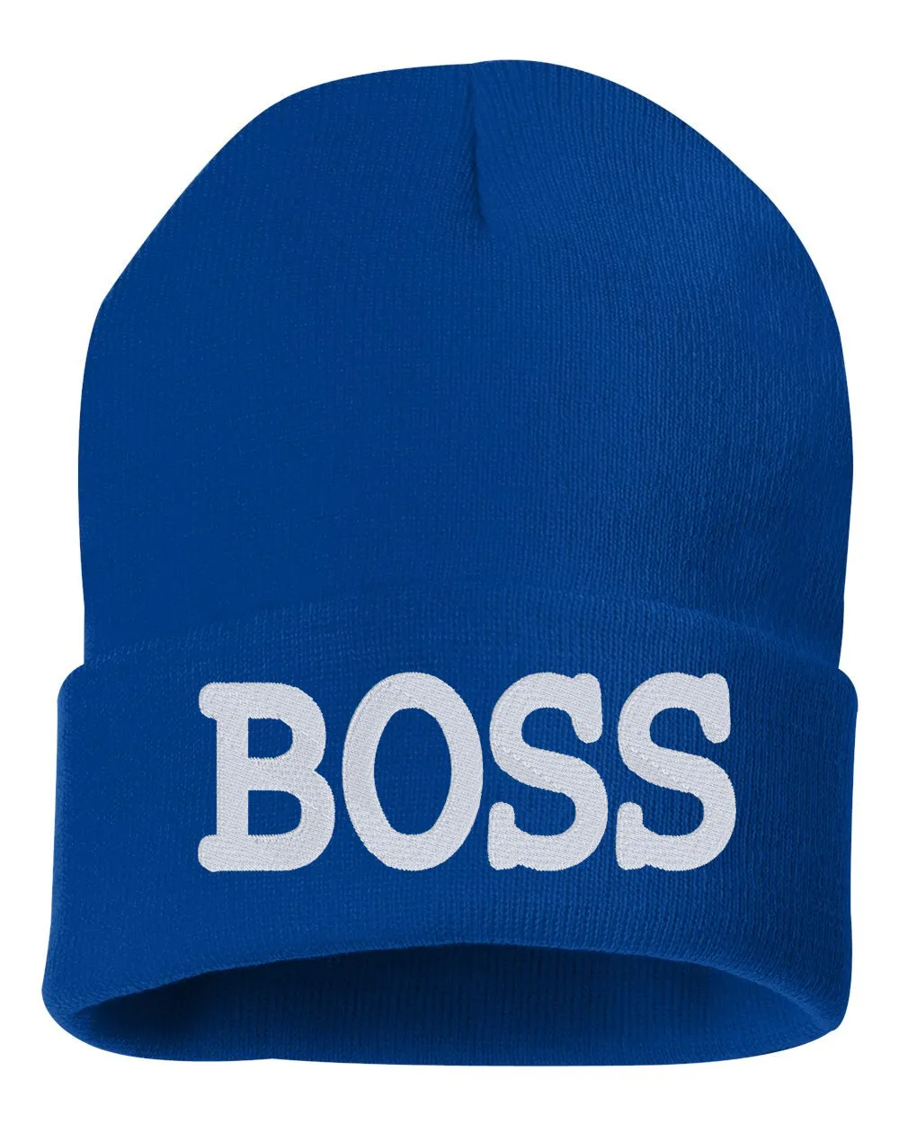 BOSS Embroidered Cuffed Beanie Hat
