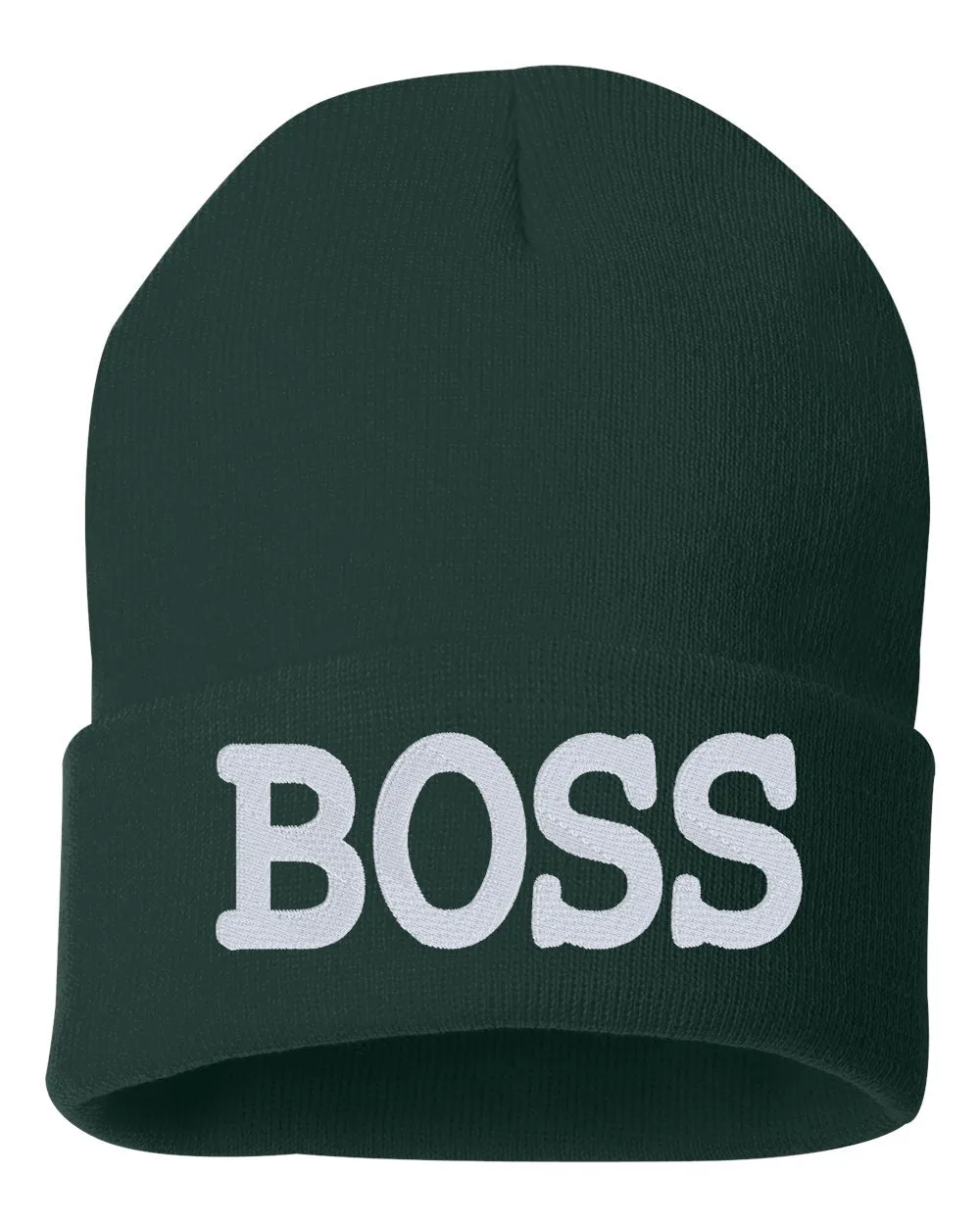 BOSS Embroidered Cuffed Beanie Hat
