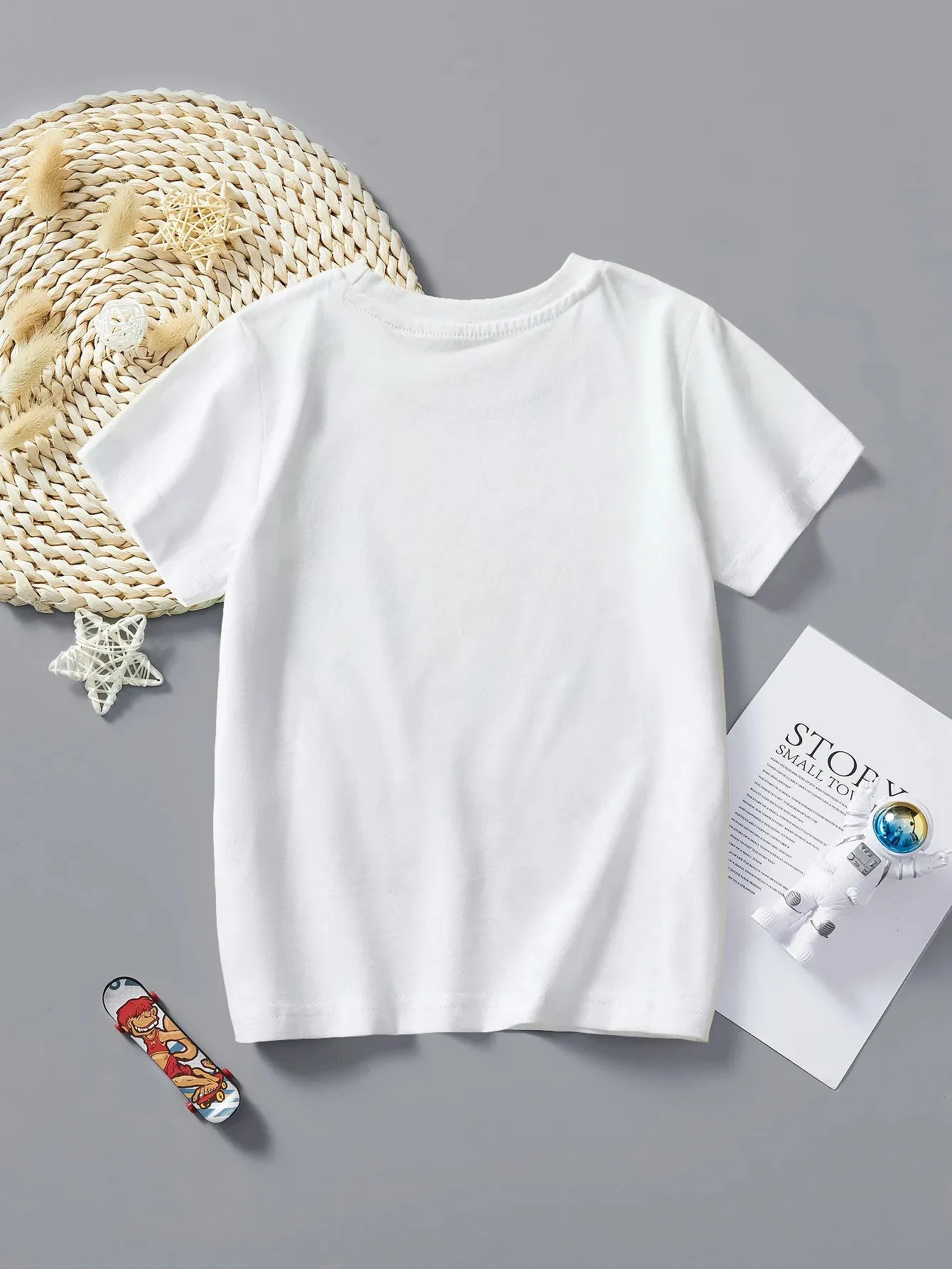 Boys/Girls casual cotton round neck short sleeve T-shirt top cartoon dinosaur print summer breathable fashion