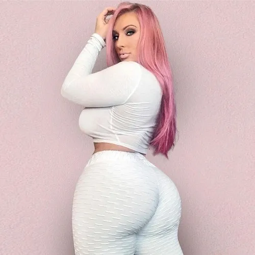 Bumps Style Leggings Put Hip Fold Elastic High Waist Legging