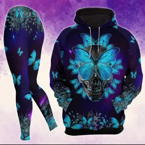 Butterfly Skull Artwork Combo Hoodie and Leggings